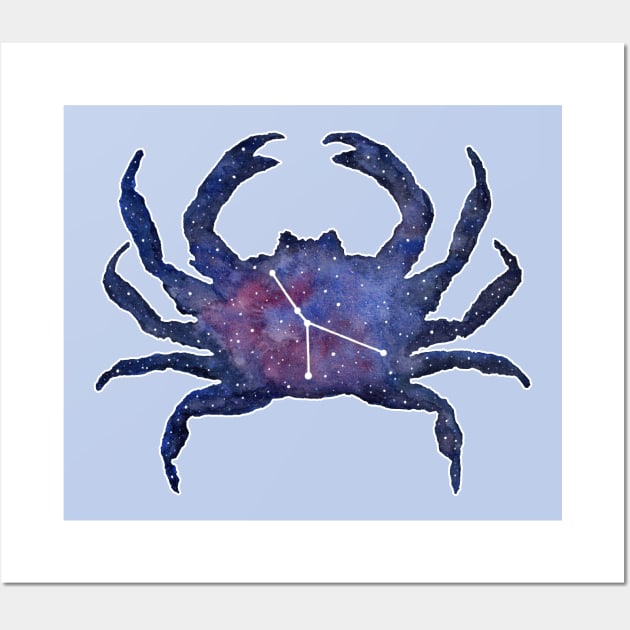 Astrological sign cancer constellation Wall Art by Savousepate